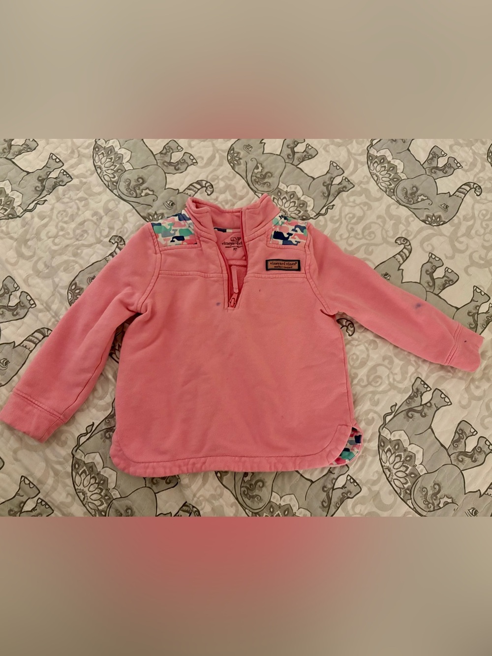Vineyard Vines Pink Quarter-Zip Pullover